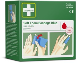 Bandage Cederroth Soft Foam blauw 6cmx4.5m 1 Stuk