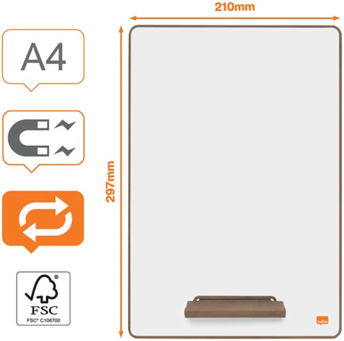 Whiteboard Nobo A4 mini 4 stuks-2