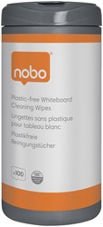 Whiteboardreinigingsdoekjes Nobo plasticvrij 100st 100 Stuk