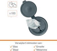 Whiteboardreinigingsdoekjes Nobo plasticvrij 100st 100 Stuk-2
