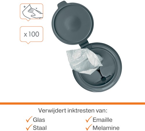 Whiteboardreinigingsdoekjes Nobo plasticvrij 100st 100 Stuk-2