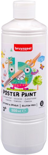 Plakkaatverf Bruynzeel wit fles à 500ml