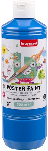 Plakkaatverf Bruynzeel fles 500ml lichtblauw 500 Milliliter