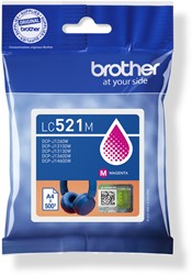 Inktcartridge Brother LC-521M rood 1 Stuk