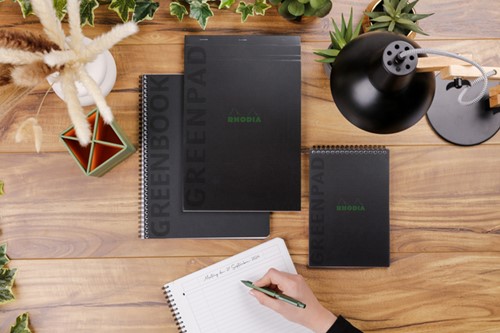 Notitieboek Rhodia Greenbook recycled A5+ lijn sc 1 Stuk-3