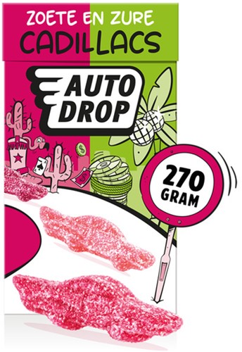 Autodrop zoete en zure Cadillacs pak 270gr 270 Gram