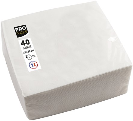 Servet Pronappe 380x380mm 40 vel wit 40 Stuk-1
