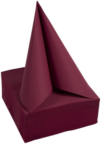 Servet Pronappe 380x380mm 40 vel bordeauxrood 40 Stuk-2