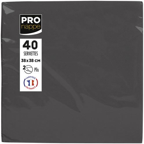 Servet Pronappe 380x380mm 40 vel zwart 40 Stuk