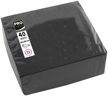 Servet Pronappe 380x380mm 40 vel zwart 40 Stuk-1