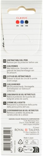 Gelschrijver Sakura Gelly Roll Classic 3 kleuren 3 Stuk-3