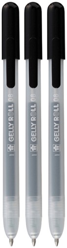 Gelschrijver Sakura Gelly Roll Classic 08 klikfunctie zwart 3 stuks
