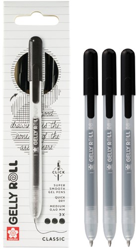Gelschrijver Sakura Gelly Roll Classic 3st zwart 3 Stuk-1