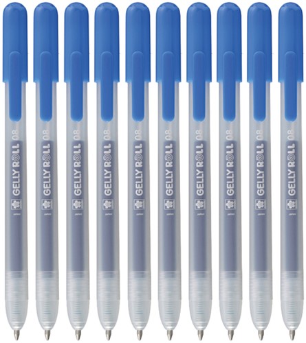 Gelschrijver Sakura Gelly Roll Classic 08 klikfunctie blauw 10 stuks