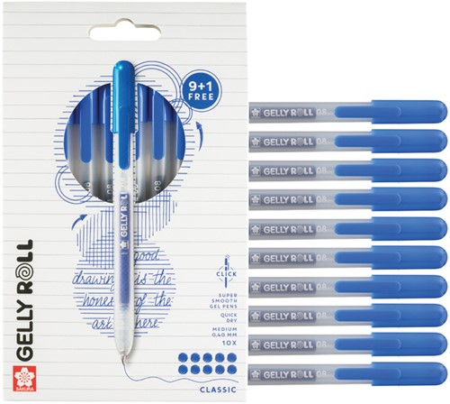 Gelschrijver Sakura Gelly Roll Classic 10st blauw 10 Stuk-1