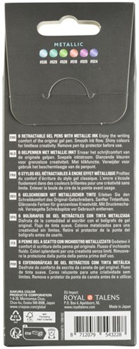 Gelschrijver Sakura Gelly Roll Metallic 6 kleuren 6 Stuk-3