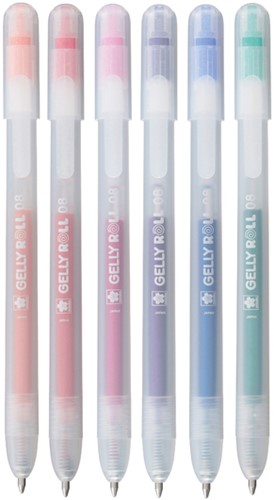 Gelschrijver Sakura Gelly Roll Stardust 08 klikfunctie set à 6 kleuren
