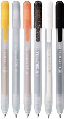Gelschrijver Sakura Gelly Roll Special 6 kleuren 6 Stuk