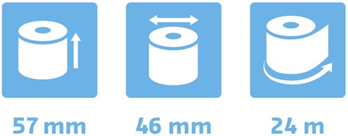 Telrol Exacompta 57mmx24mx12mm thermisch 1 Stuk-2