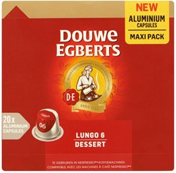 Koffiecups Douwe Egberts Lungo dessert 20 stuks 20 Stuk