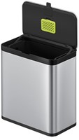 Afvalbak EKO Puro klein 7 liter zilver 1 Stuk-3