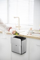 Afvalbak EKO Puro klein 7 liter zilver 1 Stuk-1