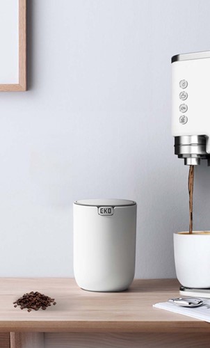 Afvalbak EKO Fandy 2 tafelmodel swingdeksel wit 1 Stuk-1