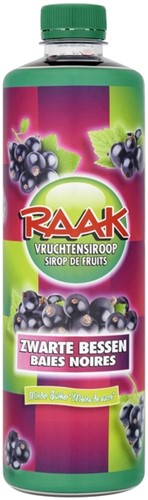 Siroop RAAK zwarte bessen 750ml 750 Milliliter