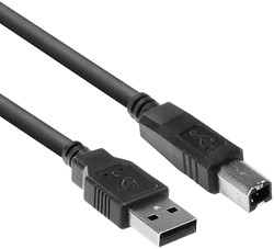 Kabel ACT USB USB-B 2.0 M zwart 3 meter 1 Stuk