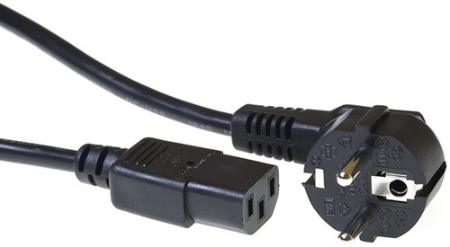 Kabel ACT Netsnoer CEE 7/7 male - C13 zwart 2.5m 1 Stuk