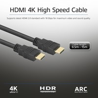 Kabel ACT HDMI ETH4K M/M zwart 2 meter 1 Stuk-1
