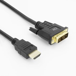 Kabel ACT HDMI DVI 18+1 pin M/M zwart 2 meter 1 Stuk