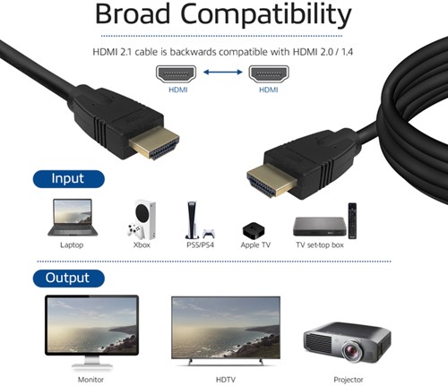 Kabel ACT HDMI ETH8K M/M zwart 2 meter-2