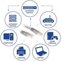 Kabel ACT U/UTP CAT6 patchkabel RJ45 Grijs 0.25m 1 Stuk-2