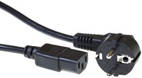 Kabel ACT Netsnoer CEE 7/7 male - C13 zwart 3m 1 Stuk