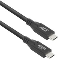 Kabel ACT USB-C 3.2 GEN.2 M/M zwart 2 meter 1 Stuk