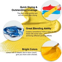 Gouache HIMI 56 kleuren 30gr neon en mtl box wit 1 Stuk-1