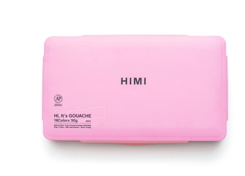 Gouache HIMI 18 kleuren 30gr box roze 1 Stuk-2