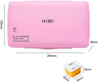 Gouache HIMI 18 kleuren 30gr box roze 1 Stuk-3