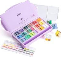 Gouache HIMI Twin cups 36 kleuren 12gr box lila 1 Stuk-2
