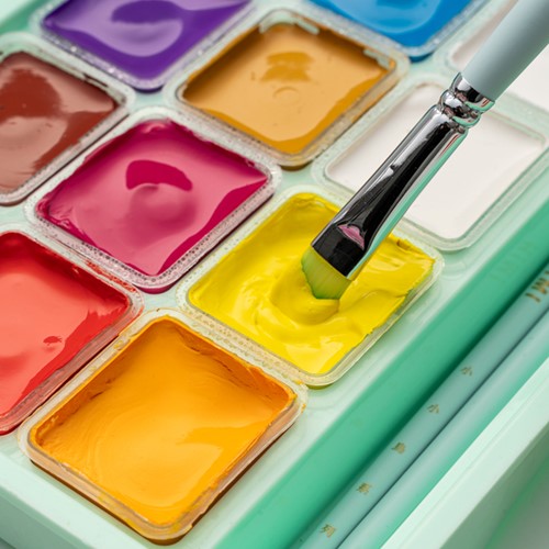 Gouache HIMI 18 kleuren 30gr opbergbox groen-2