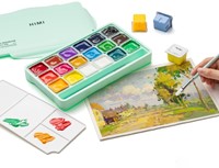 Gouache HIMI 18 kleuren 30gr box groen 1 Stuk-4