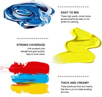 Gouache HIMI 18 kleuren 30gr box groen 1 Stuk-6