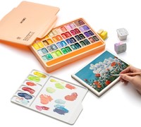 Gouache HIMI twin cups 48 kleuren 12gr box peach 1 Stuk-7
