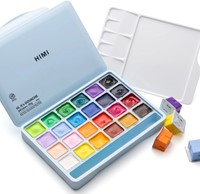Gouache HIMI 24 kleuren 30gr box ice blue 1 Stuk-1
