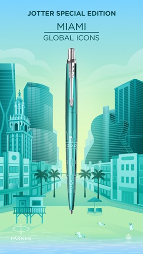 Balpen Parker Jotter Miami  CT M turquoise 1 Stuk-3