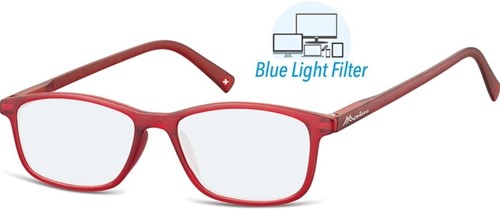 Leesbril Montana +3.00dpt blue light filter rood 1 Stuk