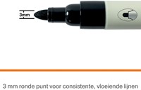 Whiteboardmarker Nobo rond zwart 3mm 4 pak-1