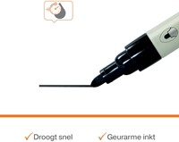 Whiteboardmarker Nobo rond zwart 3mm 4 pak-3