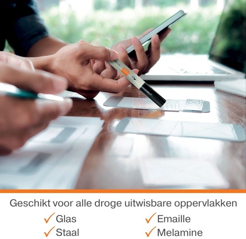 Whiteboardmarker Nobo rond zwart 3mm 4 pak-5